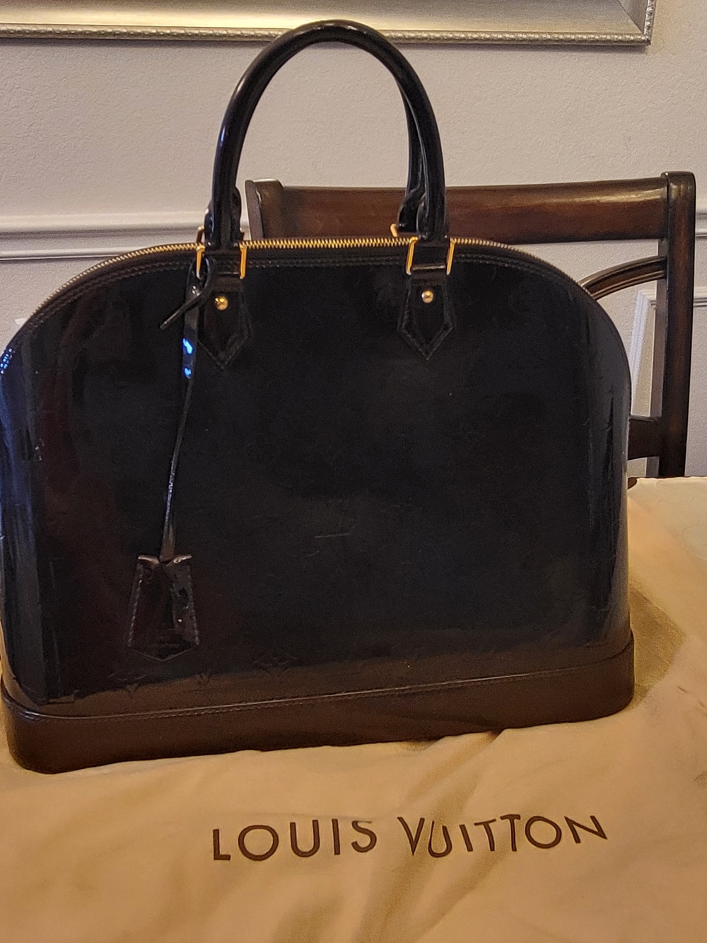 Louis Vuitton Vernis Patent Alma Handbag